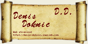 Denis Doknić vizit kartica